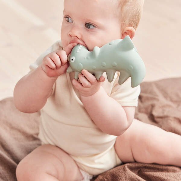 OYOY Theo Dino Teether Pale Mint