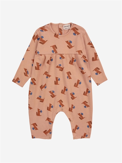 Bobo Choses Baby Hungry Squirrel All Over Overall Light Brown